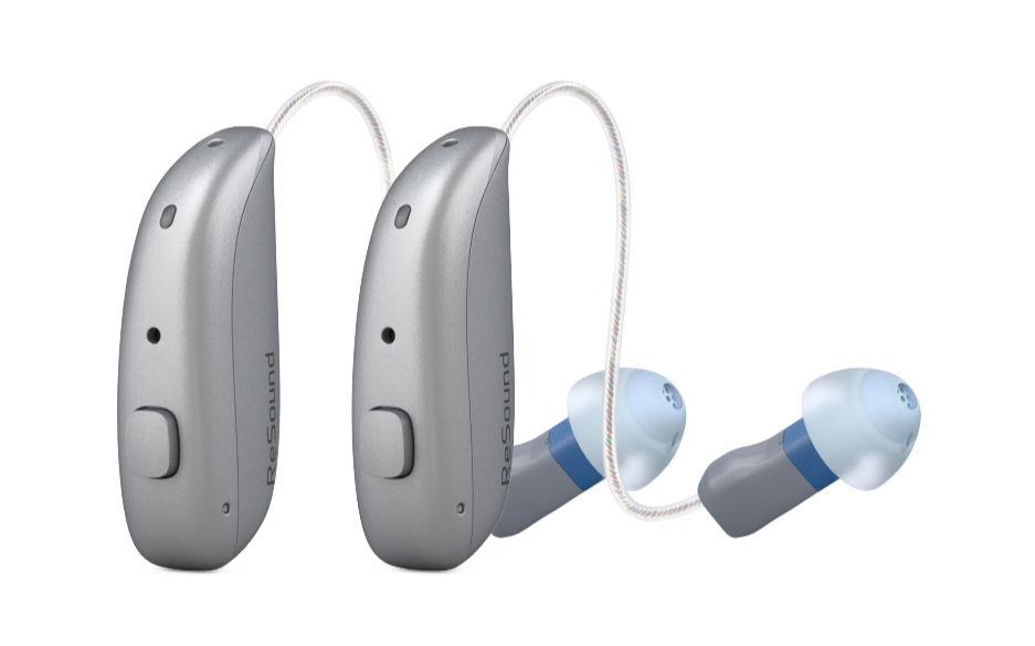 ReSound Nexia micro-RIE hearing aid in Sparkling Silver